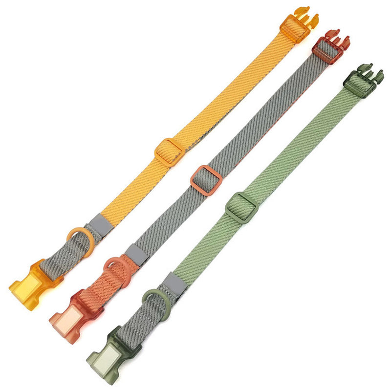 PAWS ASIA Manufacturer High Quality Polyester Luxury Designer Large Dog Collar With Tag