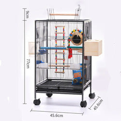 PAWS ASIA Chinese Factory Metal White Parrot Macaw Open Top Breeding Big Bird Cage With Tray Aviary