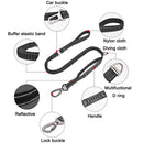 PAWS ASIA Factory Luxury Reflective Elastic Retractable Training Dog Leash With Pet Car Seat Belt Buckle
