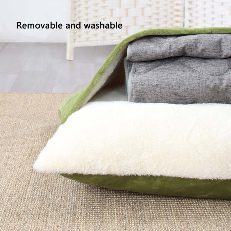 PAWS ASIA Wholesale New Washable Anti Anxiety Plush Large Cute Cat Dog Bed With Blanket Cover