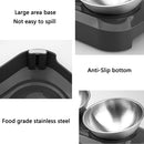 PAWS ASIA Supplier Stainless Steel Adjustable 15 Degree Tilted Raised Double Cat Bowl Dog