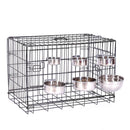 PAWS ASIA Factory Stainless Steel Height Adjustable Portable Pet Travel Transport Feeding Fixed Hanging Dog Bowl