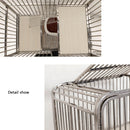 PAWS ASIA Wholesale Stainless Steel Large Indoor 3 Layer Display Cat Cages Condo With Tray