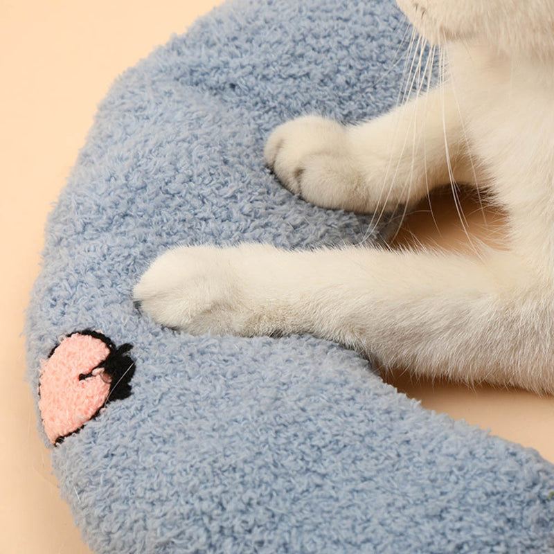 PAWS ASIA Suppliers Cute Soft Protect Cervical Half Round Cozy Plush Pet Pillow Dog Cat