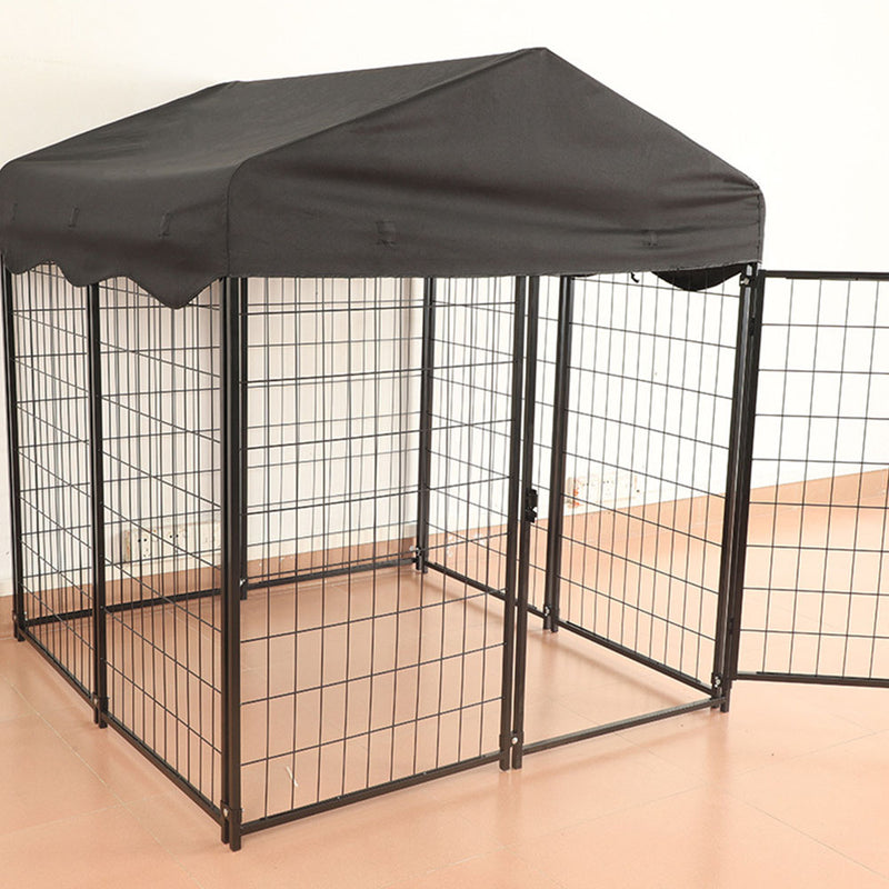PAWS ASIA Factory Metal Tube Breathable Outdoor Foldable Dog Playpen With Cover Pet Fence Exercise