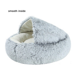PAWS ASIA Suppliers New Stylish Hot Sale Indoor Cute Plush Soft Luxury Pet Nest Cat Bed With Blanket Cover