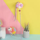 PAWS ASIA Manufacturers Plastic Colorful Tassel Interactive Teaser Cat Toy Wand With Bell