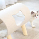 PAWS ASIA Suppliers Elevated Wooden Cool Washable Cute Pink Cat Tunnel Bed