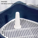 PAWS ASIA Wholesale Cheap Plastic Large Square Easy Clean Tray Indoor Dog Toilet With Removable Post Pet Potty