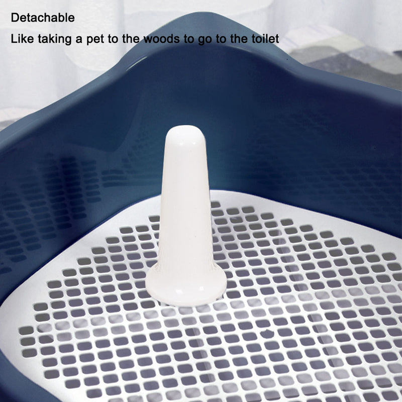 PAWS ASIA Wholesale Cheap Plastic Large Square Easy Clean Tray Indoor Dog Toilet With Removable Post Pet Potty