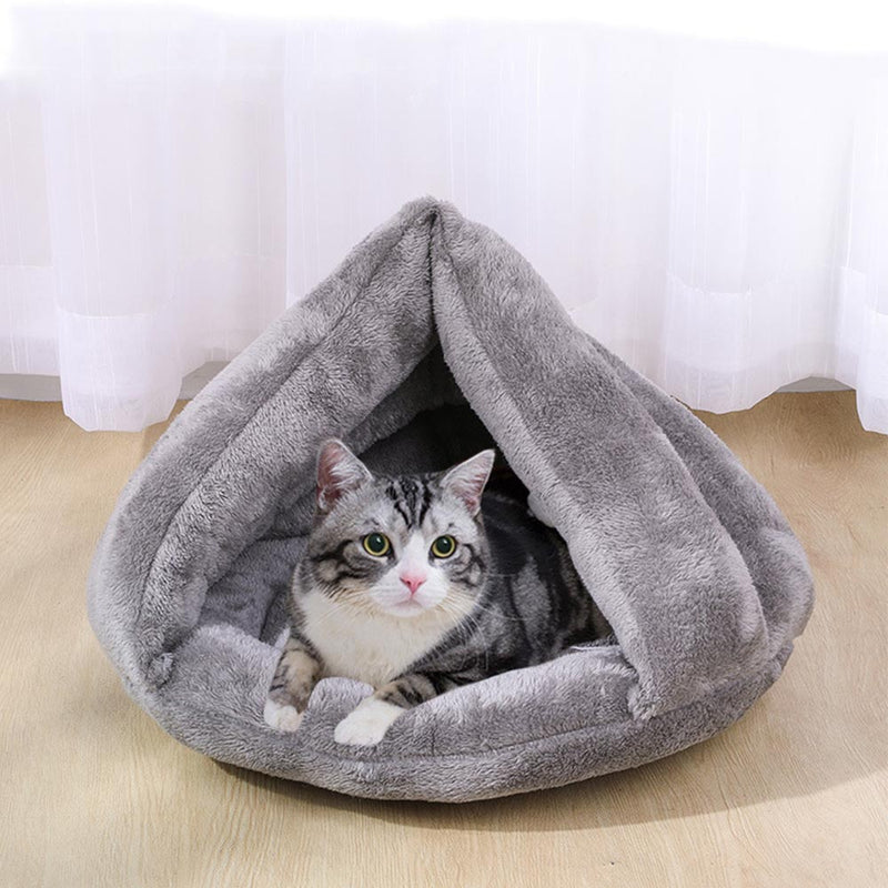 PAWS ASIA Suppliers Direct Sale Modern Half Enclosed Luxury Plush Soft Novelty Cute Removable Round Calming Cat Bed Sofa