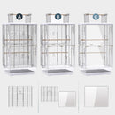 PAWS ASIA Manufacturers White Transparent Ornamental Big Acrylic Bird Cage