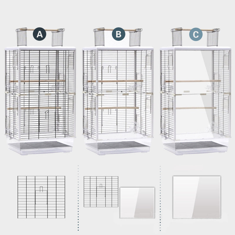 PAWS ASIA Manufacturers White Transparent Ornamental Big Acrylic Bird Cage