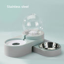 PAWS ASIA Wholesale Modern Portable Stainless Steel Automatic Double Cat Bowl Pet Food And Water