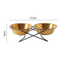 PAWS ASIA Manufacturer Bling Stainless Steel Tilted Dog Bowl Double Design Cat Feeder