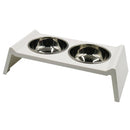 PAWS ASIA Factory Melamine Luxury Unique Stainless Steel Double Dog Bowl With Stand Pet Feeding