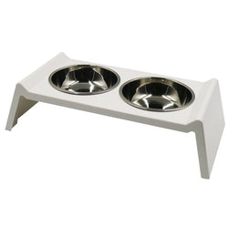PAWS ASIA Factory Melamine Luxury Unique Stainless Steel Double Dog Bowl With Stand Pet Feeding