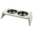 PAWS ASIA Factory Melamine Luxury Unique Stainless Steel Double Dog Bowl With Stand Pet Feeding