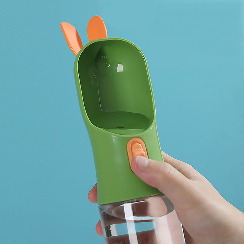 PAWS ASIA Suppliers Travel Portable Food Grade 2 In 1 Dog Water Bottle For Hiking And Walking