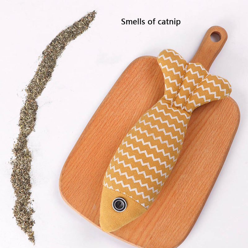PAWS ASIA Suppliers Pet Nip Eco Friendly Hemp Interactive Plush Fish Catnip Cat Toy