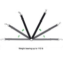 PAWS ASIA Wholesale Black Nylon Adjustable Training Double Hooks Dog Leash For Small Dog