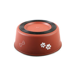 PAWS ASIA Wholesale High Quality Printed Portable Non Slip Large Stainless Steel Dog Food Bowls