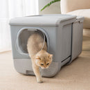 PAWS ASIA Suppliers Multifunctional Expandable Enclosed Large Drawer Type Cat Litter Box With Scratcher