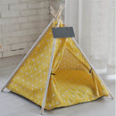 PAWS ASIA Manufacturers Luxury Design Wood Frame Foldable Dog Bed Tent Kennel Cat Teepee