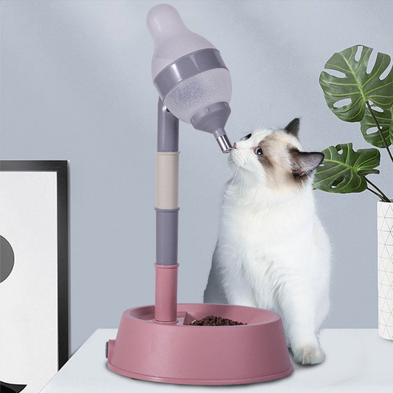 PAWS ASIA Wholesale New 2 In 1 Adjustable Height Detachable Food And Water Bowls For Pets Dog Cat