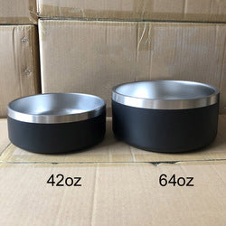 PAWS ASIA Wholesale New High Quality Double Stainless Steel Dog Bowl With Non Slip Silicone Bottom