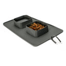 PAWS ASIA Manufacturers Silicone Non Slip Folding Portable Travel Double Dog Bowl Cat With Mat