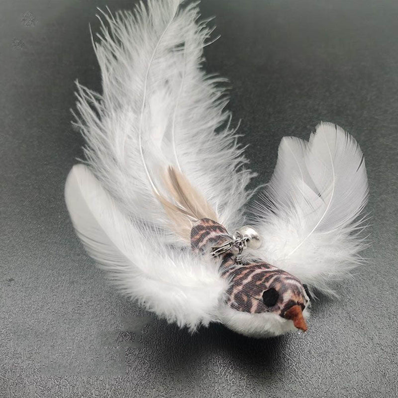 PAWS ASIA Manufacturers Steel Wire Interactive Suction Cup Long Stick Cat Toy With Feather