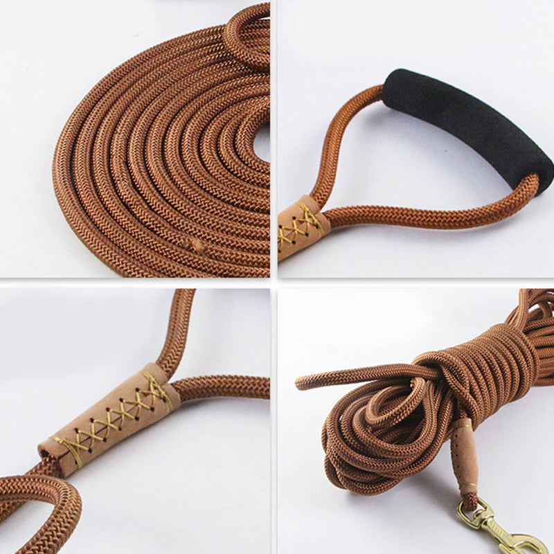 PAWS ASIA Wholesale Custom Black Nylon Rope Pet Training Tracking Long Dog Leash 10m 20m