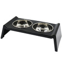 PAWS ASIA Factory Melamine Luxury Unique Stainless Steel Double Dog Bowl With Stand Pet Feeding