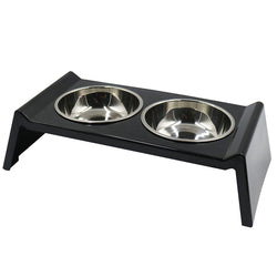 PAWS ASIA Factory Melamine Luxury Unique Stainless Steel Double Dog Bowl With Stand Pet Feeding