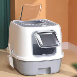 PAWS ASIA Wholesale Custom Plastic Big Leak Proof Top Entry Drawer Cat Litter Box With Shovel