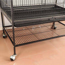 PAWS ASIA Manufacturers Easy Clean Double Layer Large Parrots Big Bird Cage With Tray And Wheel