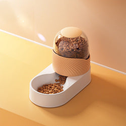 PAWS ASIA Wholesale New Luxury Automatic Plastic Food And Water Self Filling Double Dog Bowl Cat Set