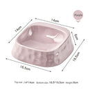 PAWS ASIA Factory High Quality Slanted Ceramic  Kawaii Rectangular Cat Bowl Feeder