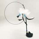 PAWS ASIA Manufacturers Steel Wire Interactive Suction Cup Long Stick Cat Toy With Feather