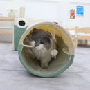 PAWS ASIA Manufacturer Sisal Cute Camera Shape Washable Foldable Cat Tunnel Toy Bed House