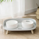 PAWS ASIA Suppliers Modern Upgrade Protect Cervical Raised Ceramic Non Slip Double Cat Bowl