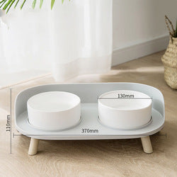 PAWS ASIA Suppliers Modern Upgrade Protect Cervical Raised Ceramic Non Slip Double Cat Bowl