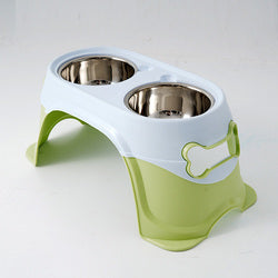 PAWS ASIA Wholesale Stainless Steel Eco Friendly Protect Spine Feeding Dog Bowl With Stand