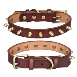 PAWS ASIA Wholesale Leather Fashion Luxury Personalized Anti Bite Spiked Studded Dog Collar Cat