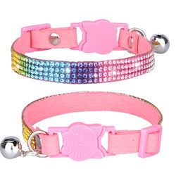 PAWS ASIA Wholesale Pet Accessories Breakaway Luxury Rhinestone Dog Cat Collar With Bells