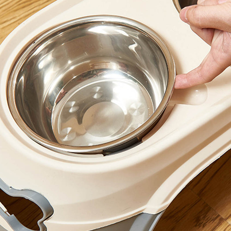 PAWS ASIA Wholesale Stainless Steel Eco Friendly Protect Spine Feeding Dog Bowl With Stand