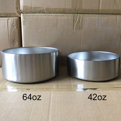 PAWS ASIA Wholesale New High Quality Double Stainless Steel Dog Bowl With Non Slip Silicone Bottom