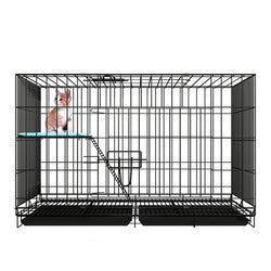 PAWS ASIA Wholesale Cheap Large Indoor Foldable Carrying Breeding Pet Cat Cages With Tray