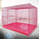 PAWS ASIA China Wholesale Metal Wire Mesh Square Small Bird Cages With Bowl For Sale